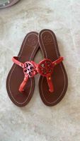 Tory Burch Zehentrenner Sandalen 36 orange neuwertig