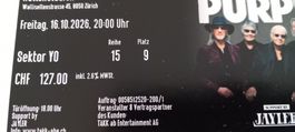 2 Deep Purple Tickets Zürich Hallenstadion neu