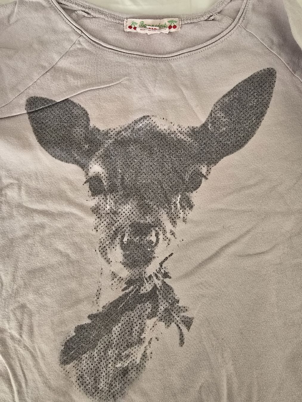 Bonpoint Camicette, T-shirt & Top: Cute Bonpoint Deer Print Long Sleeve Top  – Usato da bern venduto da gsh_2w9d 3