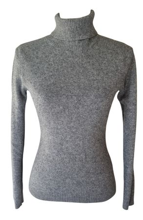 100% Kaschmir Rollkragenpullover Grau Gr. S / 36 (IT 42)