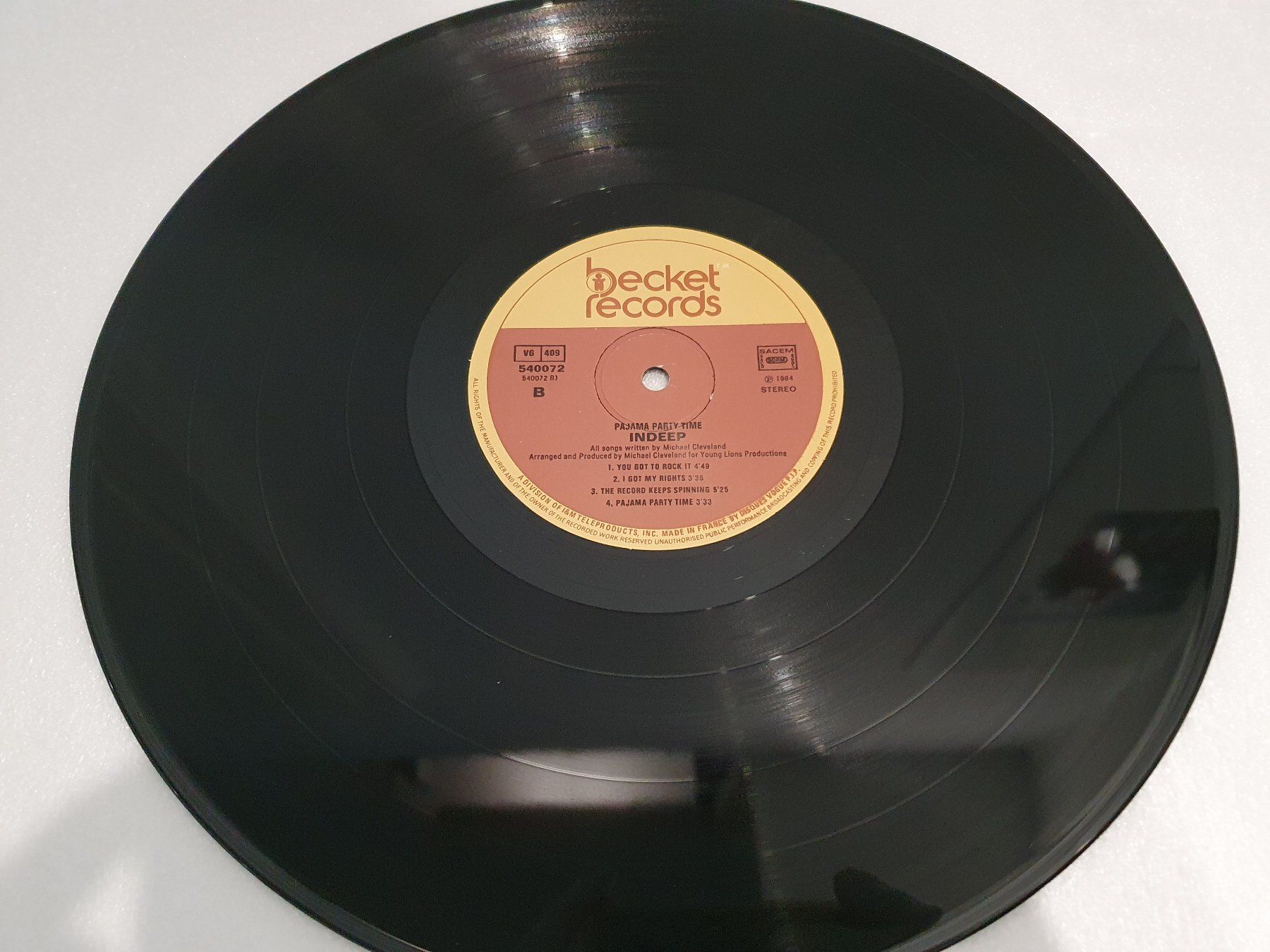 Dischi in vinile: Indeep – Pajama Party Time – Usato da Uster venduto da Vinyl-Leidenschaft 4