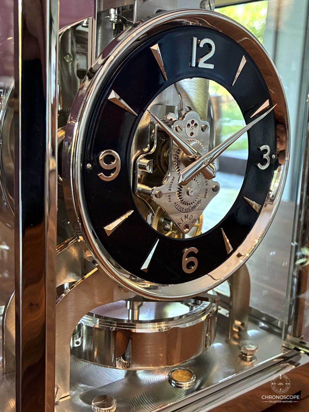 Jaeger-Lecoultre Orologi da terra & Orologi da parete: Jaeger-LeCoultre Atmos Classic nickel-plated, serviced. – Usato da Luzern venduto da ChronoScope6004 6