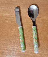Kinderbesteck Set (Löffel & Messer) mit süssem Tierdesign