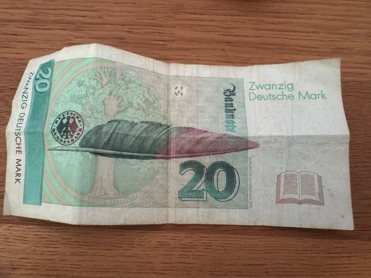 Billets de banque: 20 Deutsche Mark Banknote  – D'occasion à Muhen par Kusi_ 1