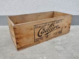 alte Holzkiste Kiste CAILLERS SCHWEIZER MILCHSCHOKOLADE
