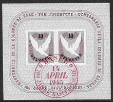 1945: Basler-Taube-Block Nr.W23 ET