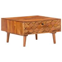 Couchtisch - Massivholz Akazie 68 x 68 x 38 cm