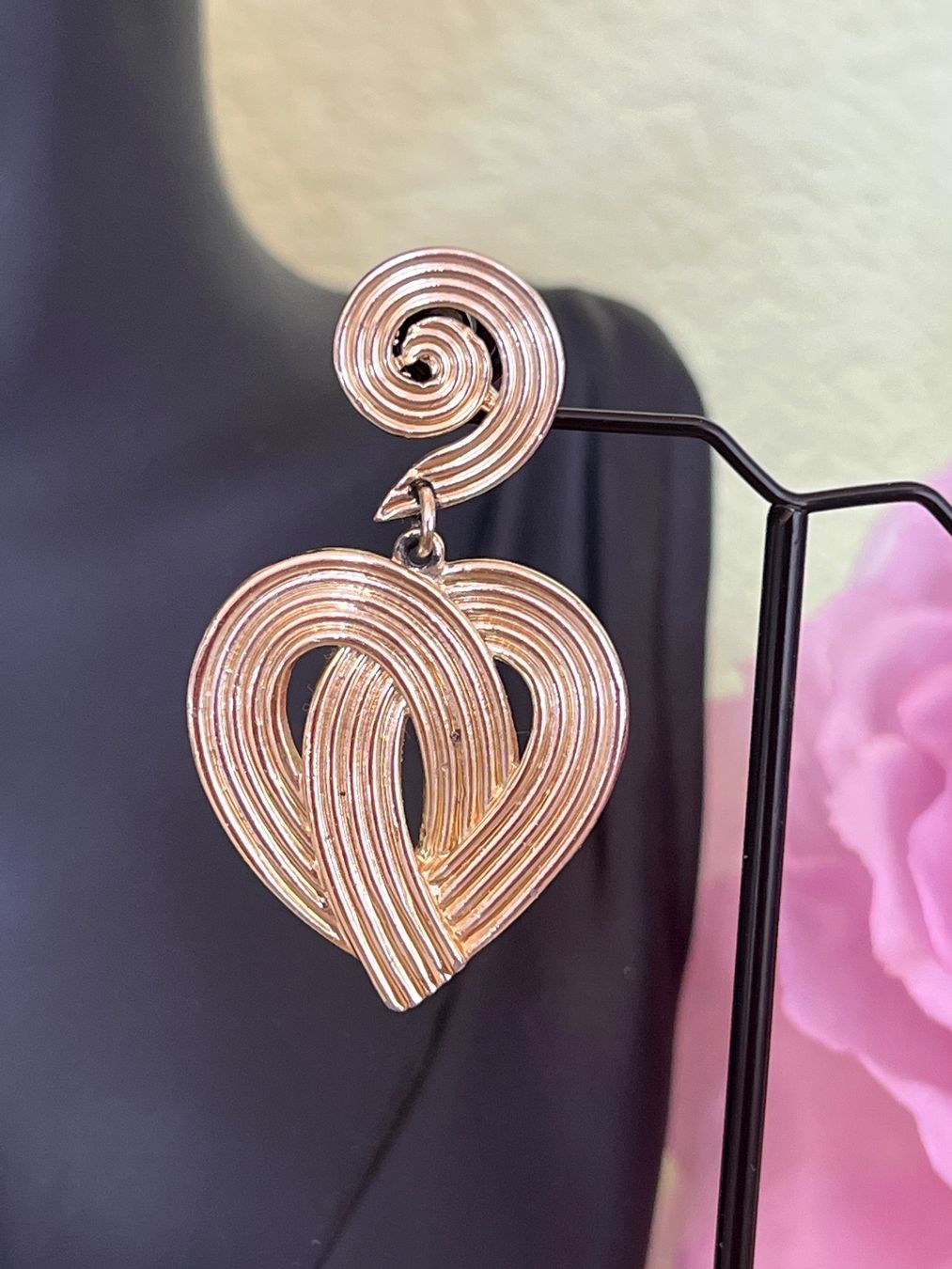 Orecchini pendenti & Orecchini a lobo: Schöne Herz Ohrringe – Usato da Seon venduto da Sunny-Schmuck78 1