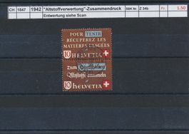 1942, "Altstoffverwertung" - Zusammendruck, gestempelt