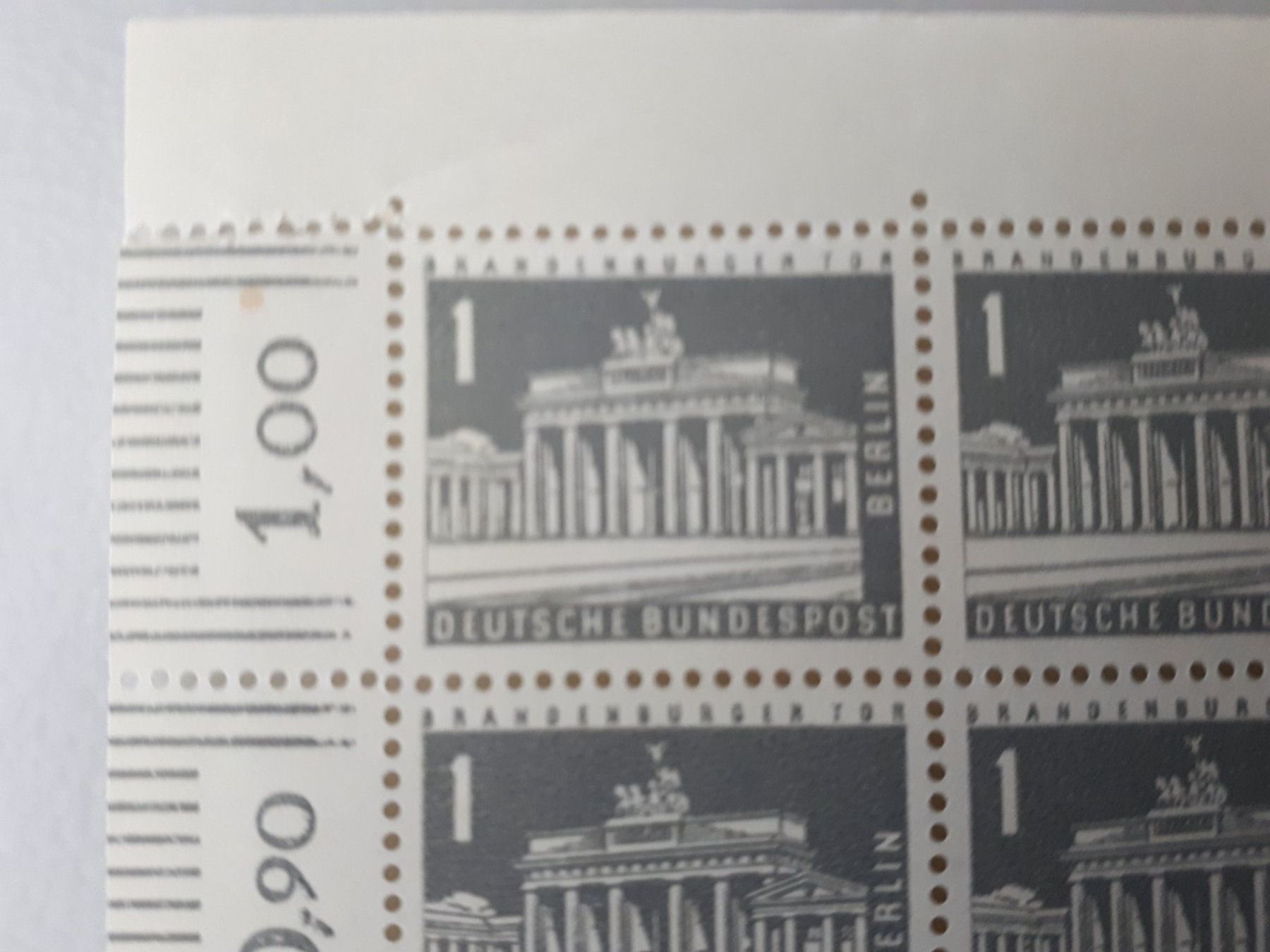 Tutti i francobolli: 100 Marken 1 Pfennig Bogen Brandenburgertor – Nuovo (secondo la descrizione) da Seewen SZ venduto da SuperpumaDisplayTeam 3