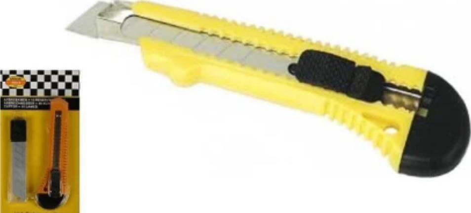 Tutti gli attrezzi: CUTTER / ABBRECHMESSER GELB + 10 RESERVEMESSER – Nuovo e nell'imballaggio originale da St. Gallen venduto da schnaeppchen-preise 1