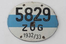 Velonummer ZG 1932/33