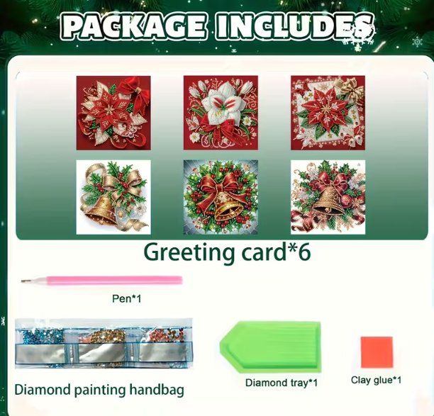 Kits de loisir créatif: Diamond Painting 6 Stück Weihnachtskarten – Neuf avec emballage d'origine à Obergösgen par Diamond-Painting 3