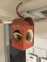 Vintage Pendelleuchte / Industrie-Leuchte rot