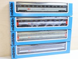 Märklin 4 x SBB Personenwagen Eurocity H0 - schöne Modelle