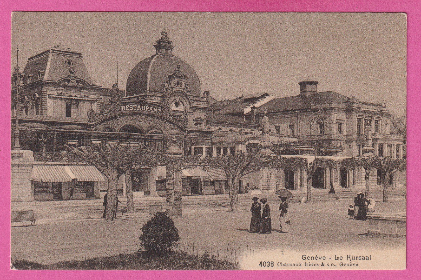 Cartoline postali: Genf Genève Le Kursaal belebt – Usato da Einsiedeln venduto da dillie