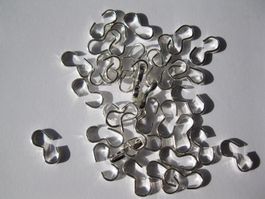 25 Verbinder gross, versilbert 12mm