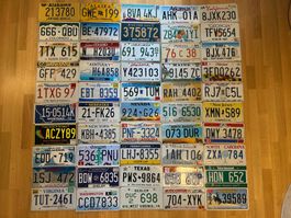 🇺🇸 Autoschild Komplettset: Alle 50x U.S. Bundesstaaten