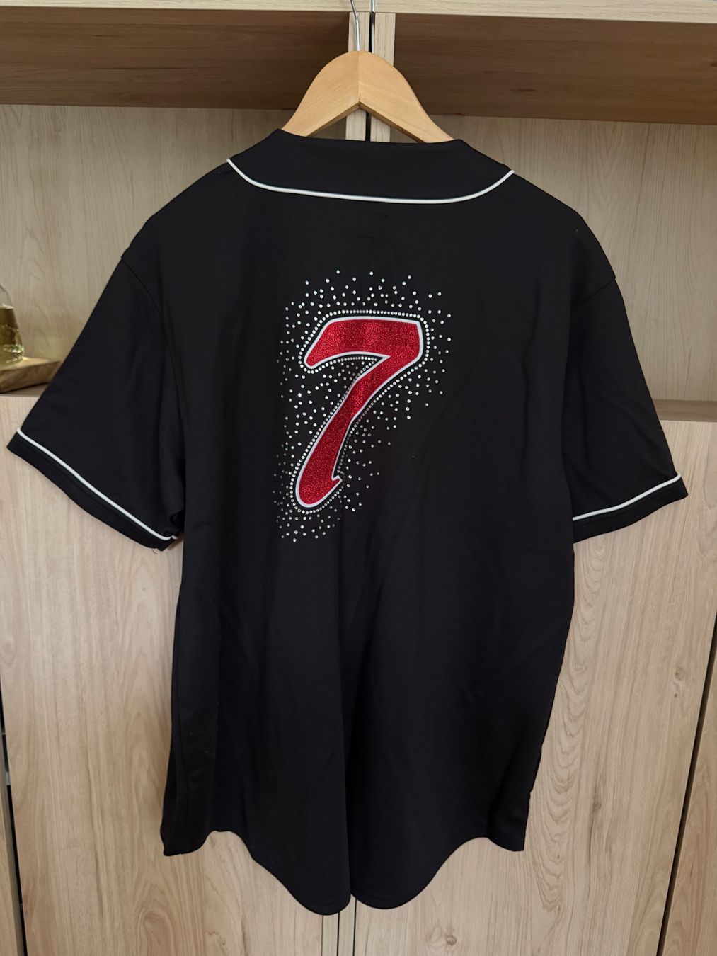 Supreme T-Shirts: Supreme Rhinestone Baseball Jersey Grösse L – Gebraucht aus Nussbaumen AG von normajeanbaker 1