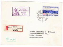 Carte R. de Basel BPA A291 pour Schaffhausen le 7.IV.40