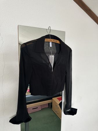 Chic Black Amisu Blouse, Size S