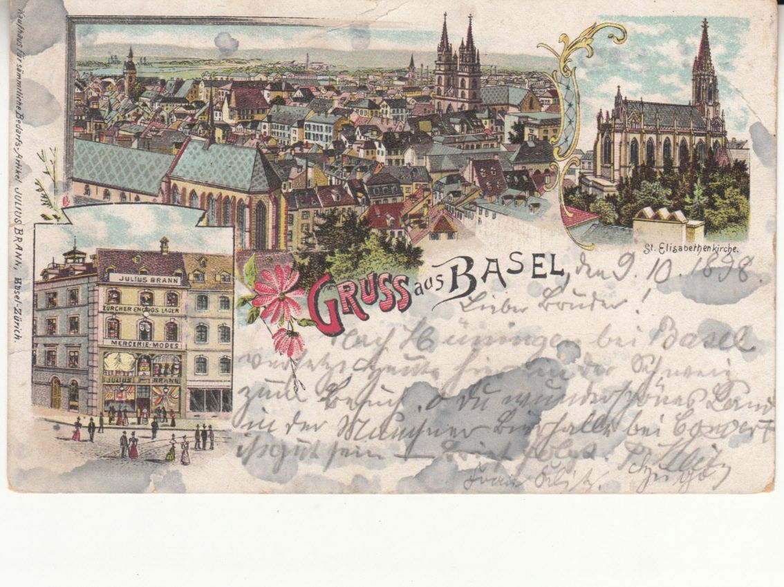 Ansichtskarten: Basel 1898 – Gebraucht aus Bürglen TG von StampGraf
