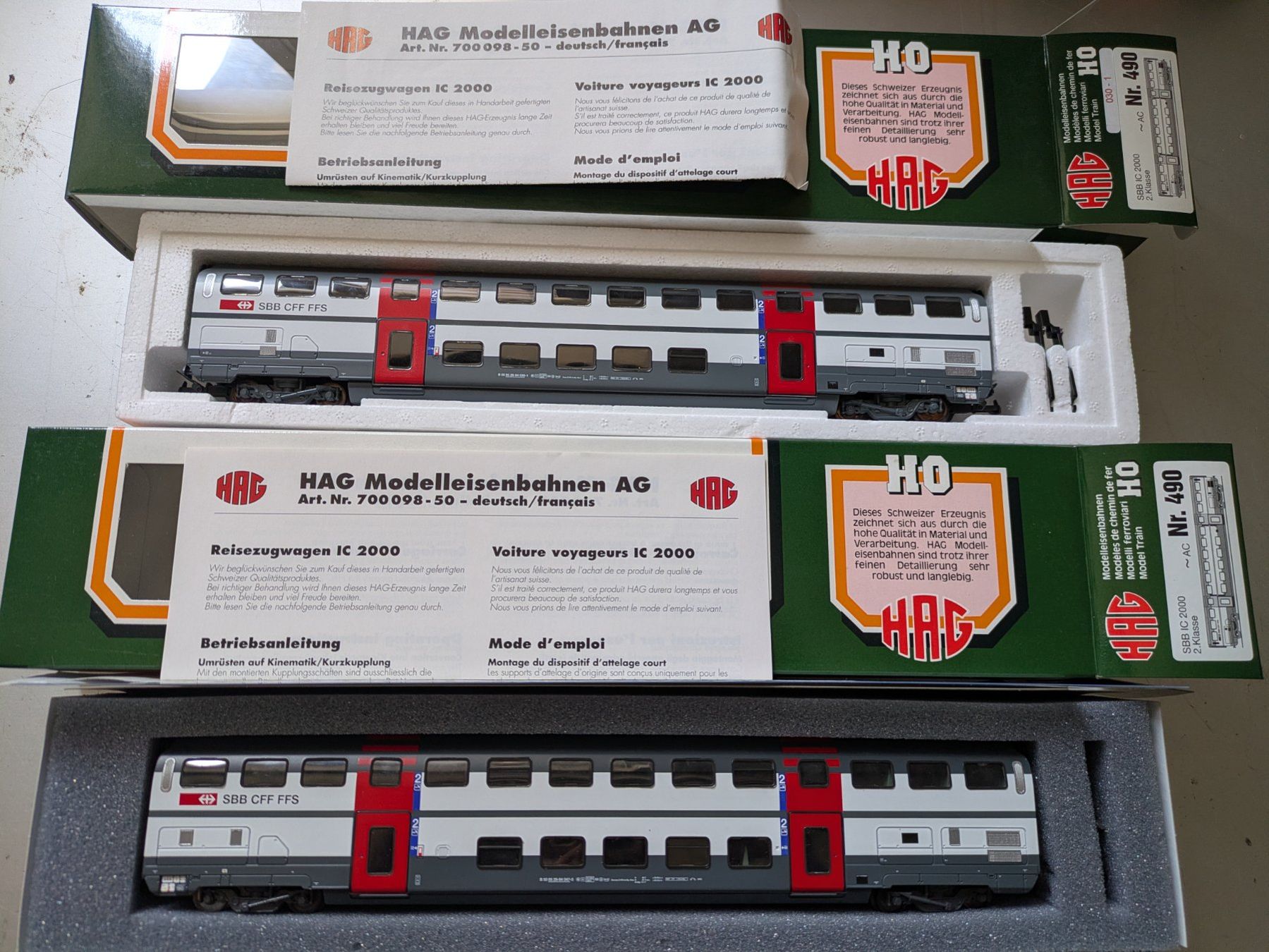 Hag Trains électriques: 5 x HAG SBB IC 2000 Personenwagen – Neuf (Voir description) à Lohn SH par Gitane0 4