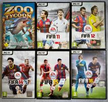 6 PC Spiele: ZOO TYCOON, FIFA 11, 12, 14, 15,16