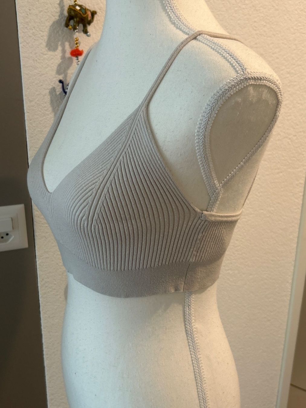 H&M Top: Bustier - Top beige Rippstrick von H&M Gr. S – Usato da Brunnen venduto da Nala2929 4