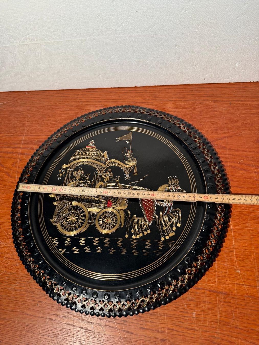 Tutte le decorazioni: Decorative Tray with Chariot Scene Used – Usato da Lausanne venduto da artnouveau04 2