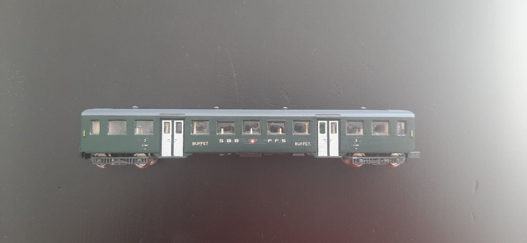 Modellini di ferrovie: Voiture légère prototype 3ème classe/buffet – Usato da Colombier NE venduto da Couscous12 1