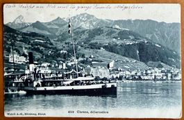 Clarens - Bateau vapeur "La Suisse" au débarcadère 1907