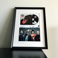 Rolling Stones CD Framed Bild Autogramm Mick Jagger Rock