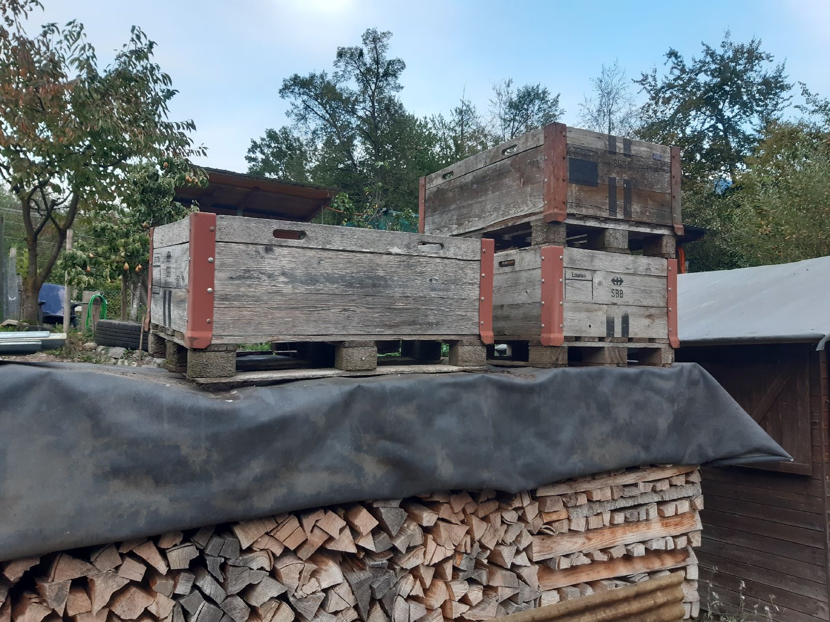 Paletten: Palettrahmen mit Palette – Gebraucht aus Ramersberg von Subski300