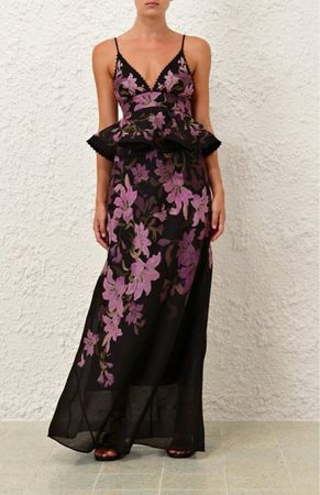 Zimmermann Dawning Silk Linen Maxi Dress [Rrp$1750]