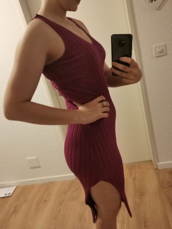 NEU!! Sexy Kleid mit Schlitz / violette / S / 36