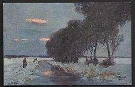 Carte Postale Cailler's : Paysage Hivernal (1920s)