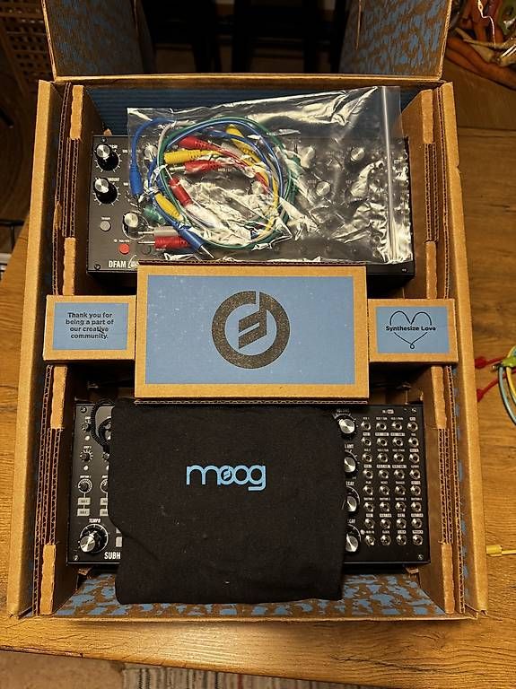 Strumenti musicali: Moog Sound Studio: DFAM & Subharmonicon  – Nuovo e nell'imballaggio originale da Knonau venduto da CEPPIGATTI 1