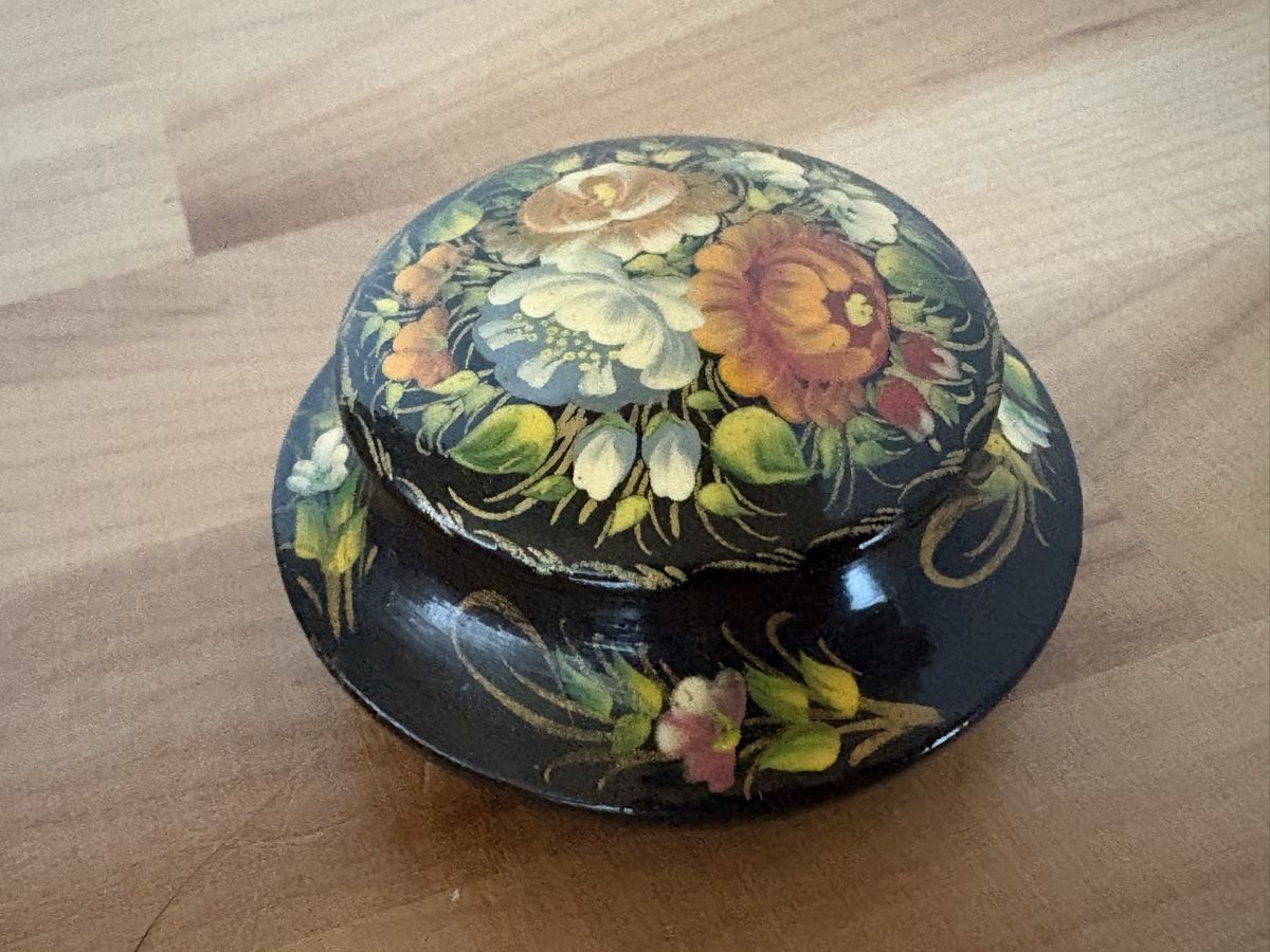 Tutte le decorazioni: Holz Dose mit Blumen Motiv – Usato da Rümlang venduto da SchumBru10 1