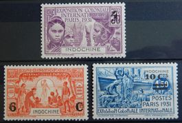 Französisch-Indochina Kat. 147-149 * 1931