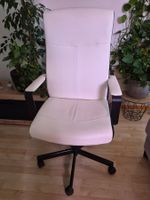 Chaise de bureau simili cuir blanche