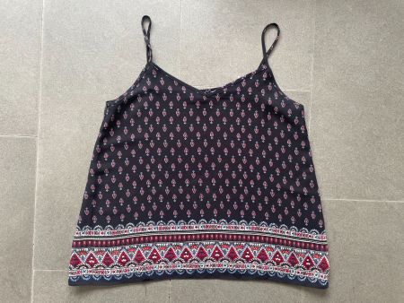 New Look Top, Grösse 40, Schwarz mit Muster, Sommer
