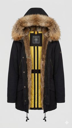 Parka d’hiver Blonde No. 8, fourrure véritable, Taille M
