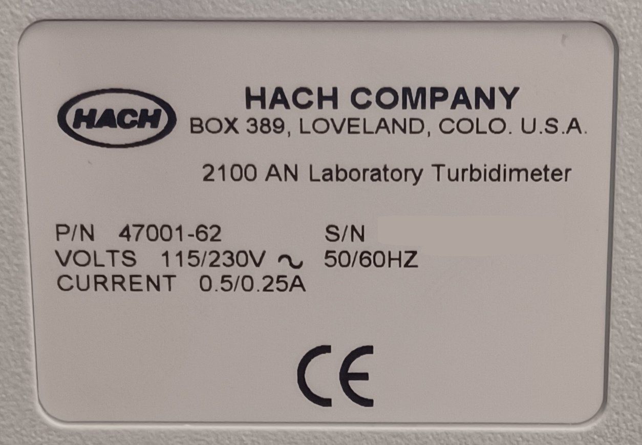 Accessori da laboratorio: Hach 2100AN Turbidimeter – Usato da Niederdorf venduto da LeptonAG_Labor 7