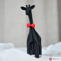 Gentleman Giraffe Sculpture – Whimsical Elegance - 3D Print