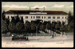 AK St. Gallen, Strassenbahn vor dem Kantonspital