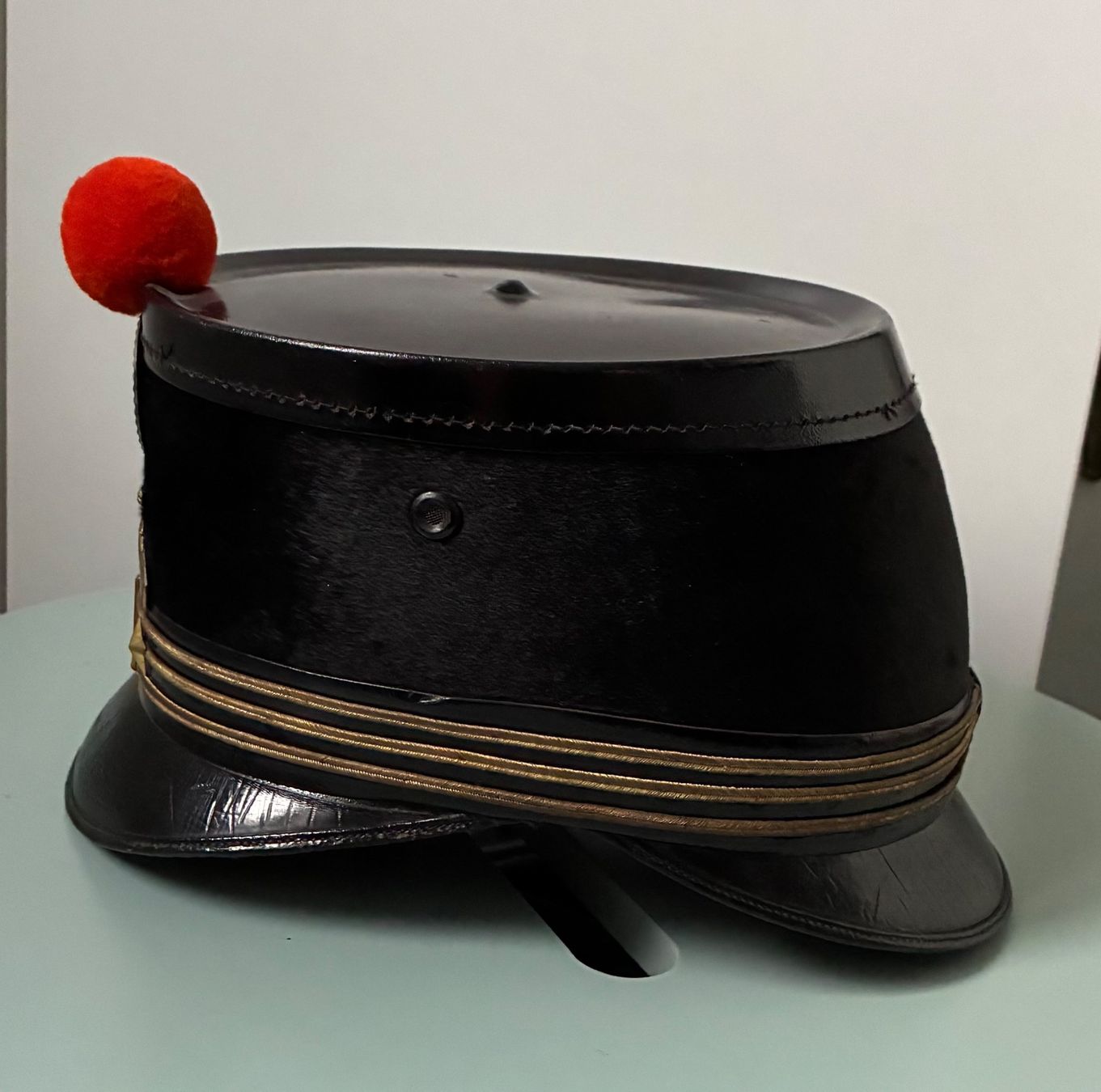 Schweizer Armee Uniformi: Tschako 1888 St. Gallen – Usato da Gutenswil venduto da Antiques77 1