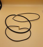 3 Schwarze Collier mit Silber verschluss