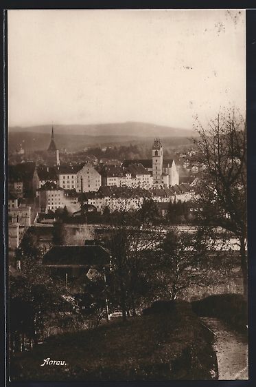 Cartes postales: AK Aarau, Ortspartie mit Kirche, 1926 – D'occasion à Berlin par bartko-reher