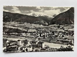 Postkarte Brig mit Bahnhof, gut erhalten, Datum unbekannt